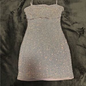Windsor Glittering Strapless Mini Dress